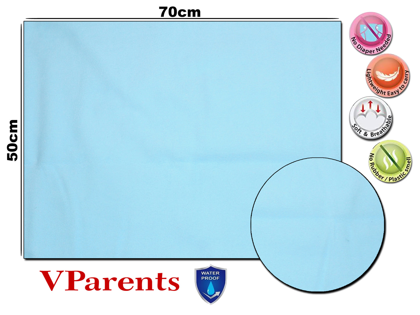 VParents mite Baby Bedding Set with Pillow and Drysheet Combo
