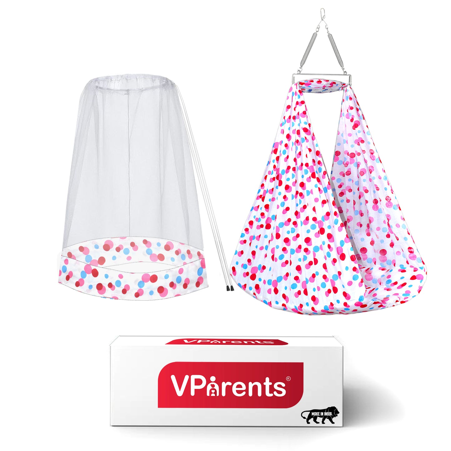 VParents Preemie Baby Swing Cradle with Mosquito Net and Spring VParents