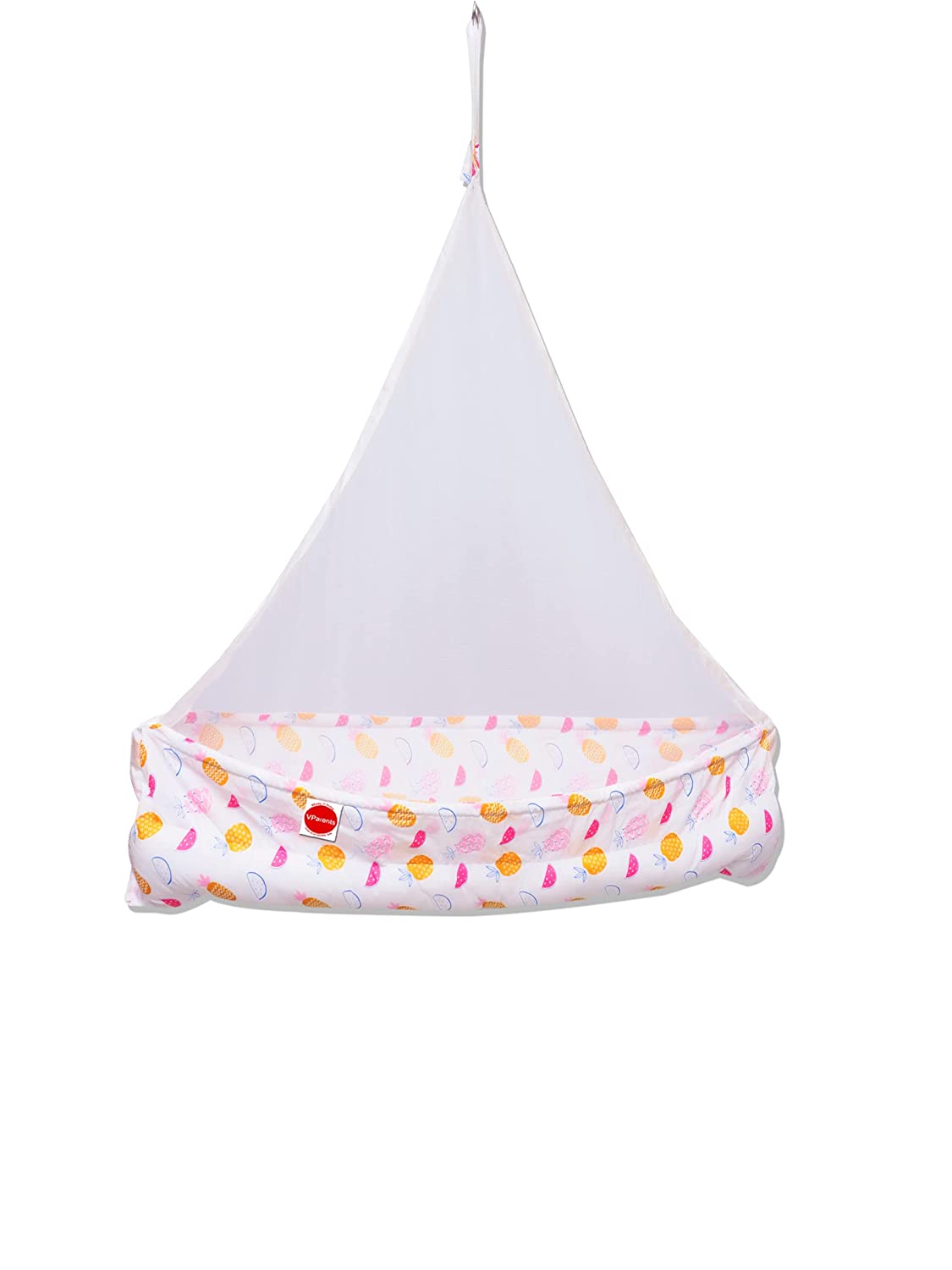 VParents Fruity Baby Cradle with Attached Bed and Mosquito net VParents