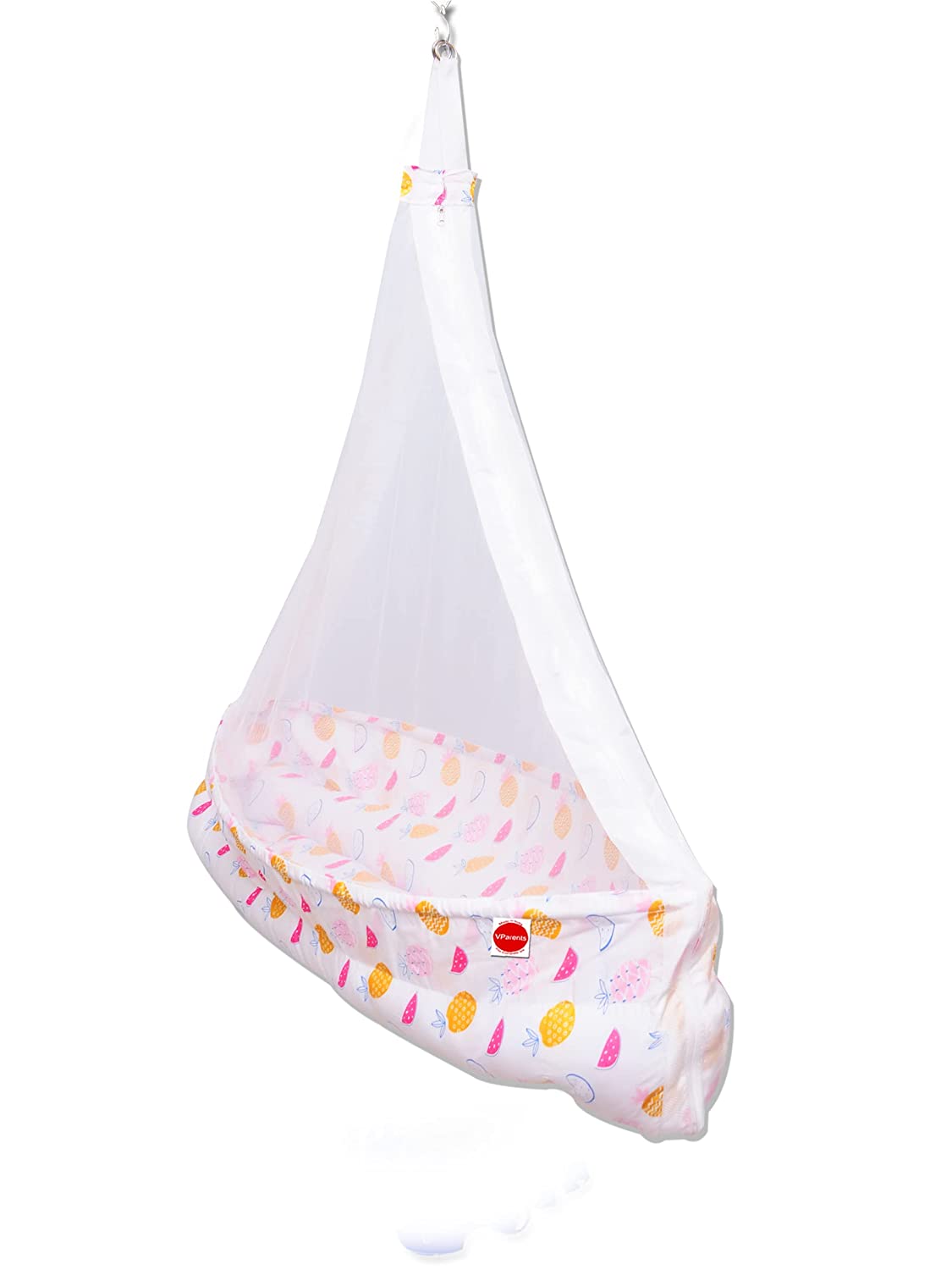 VParents Fruity Baby Cradle with Attached Bed and Mosquito net VParents