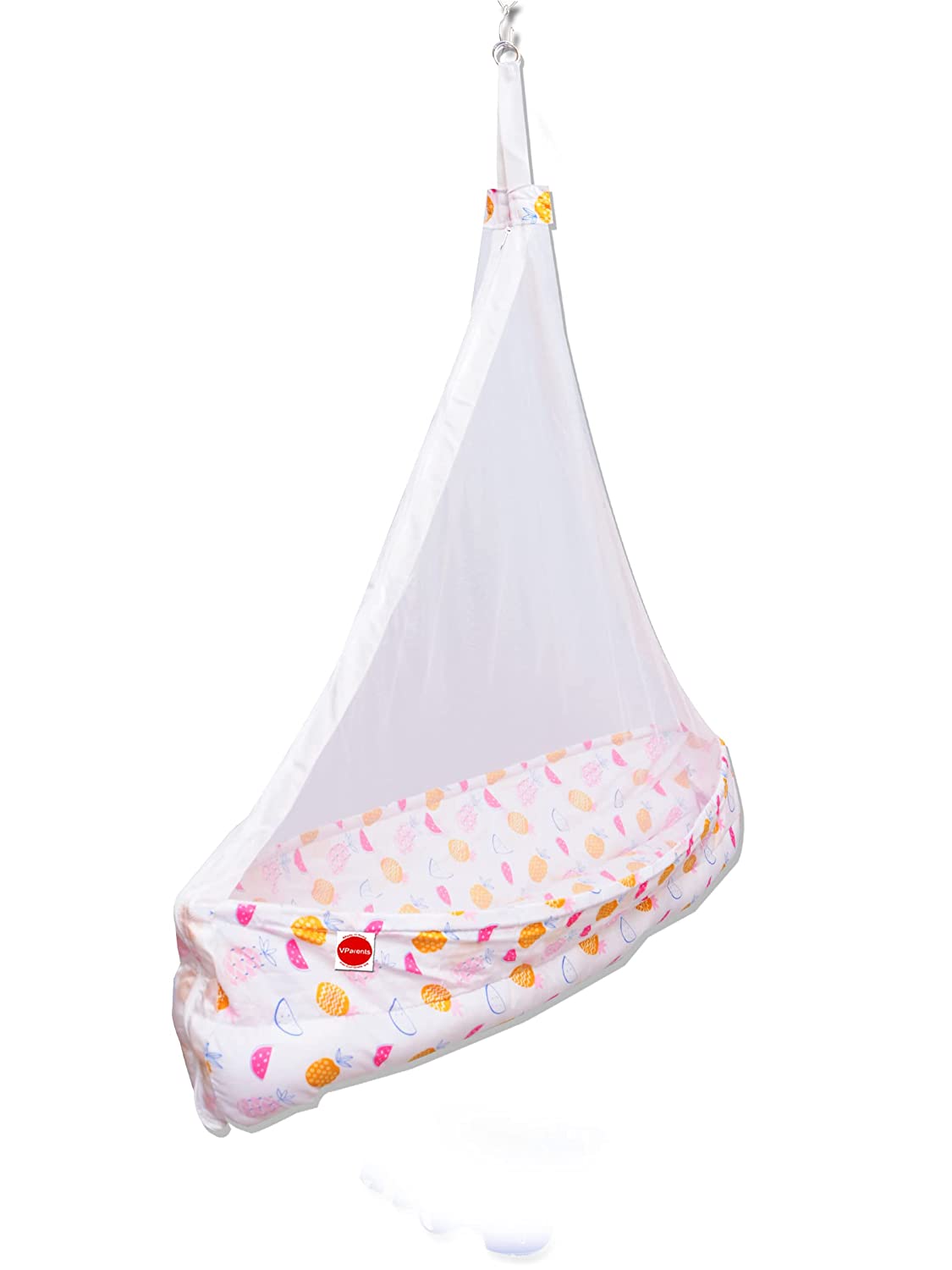 VParents Fruity Baby Cradle with Attached Bed and Mosquito net VParents