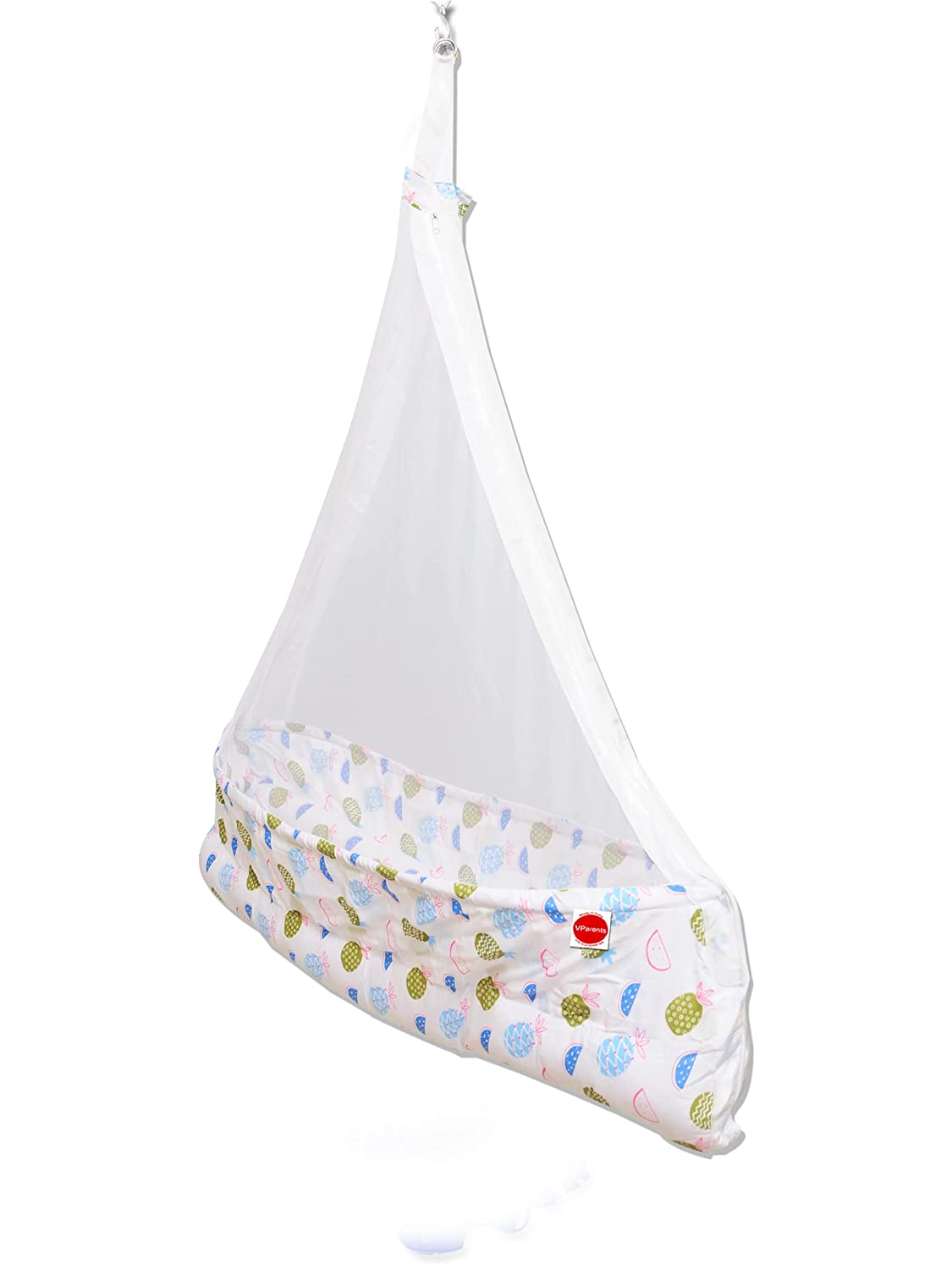 VParents Fruity Baby Cradle with Attached Bed and Mosquito net VParents