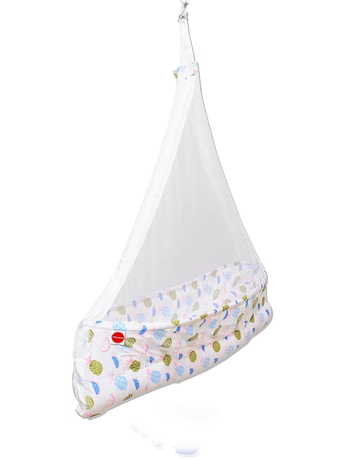 VParents Fruity Baby Cradle with Attached Bed and Mosquito net VParents