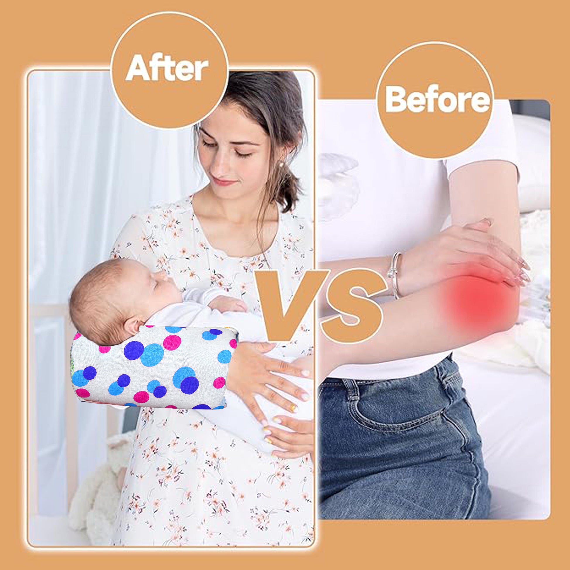 VParents Baby Feeding Arm Pillow for New Born Nursing Pillow for Breast and bottle feeding pillow (Preemiee) VParents