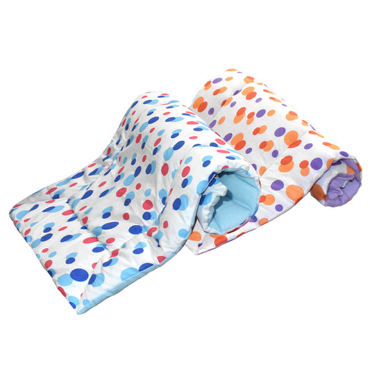 Vparents Preemiee New Born Baby Godadi Soft Cotton Baby godi Godari|Baby Bed|Crib Sheet|bedding set combo (orange & blue) VParents