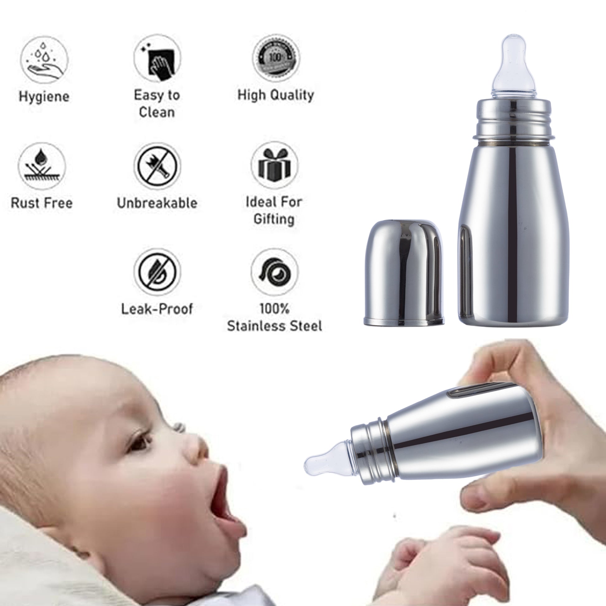 stainless steel feeding bottle