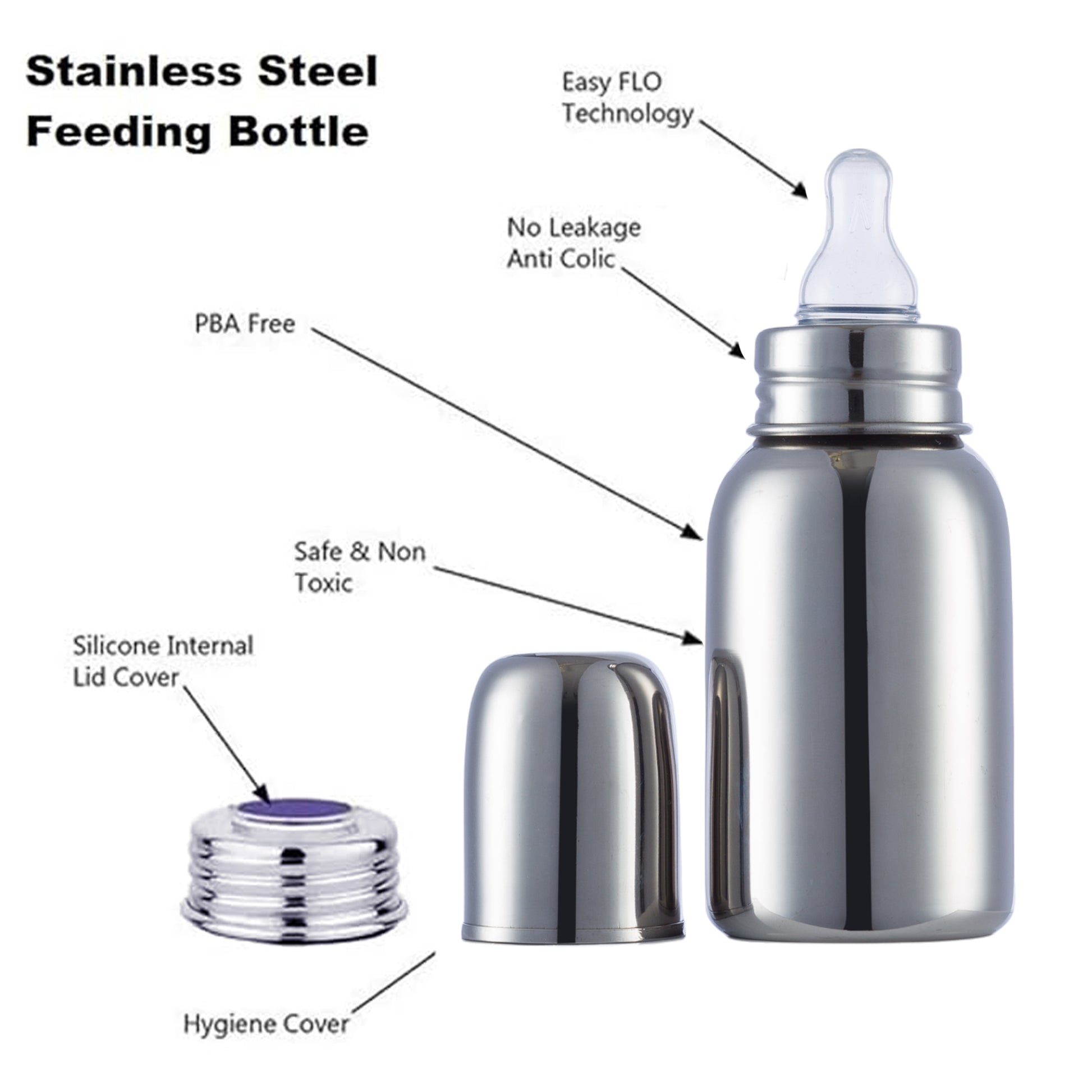 stainless steel feeding bottle