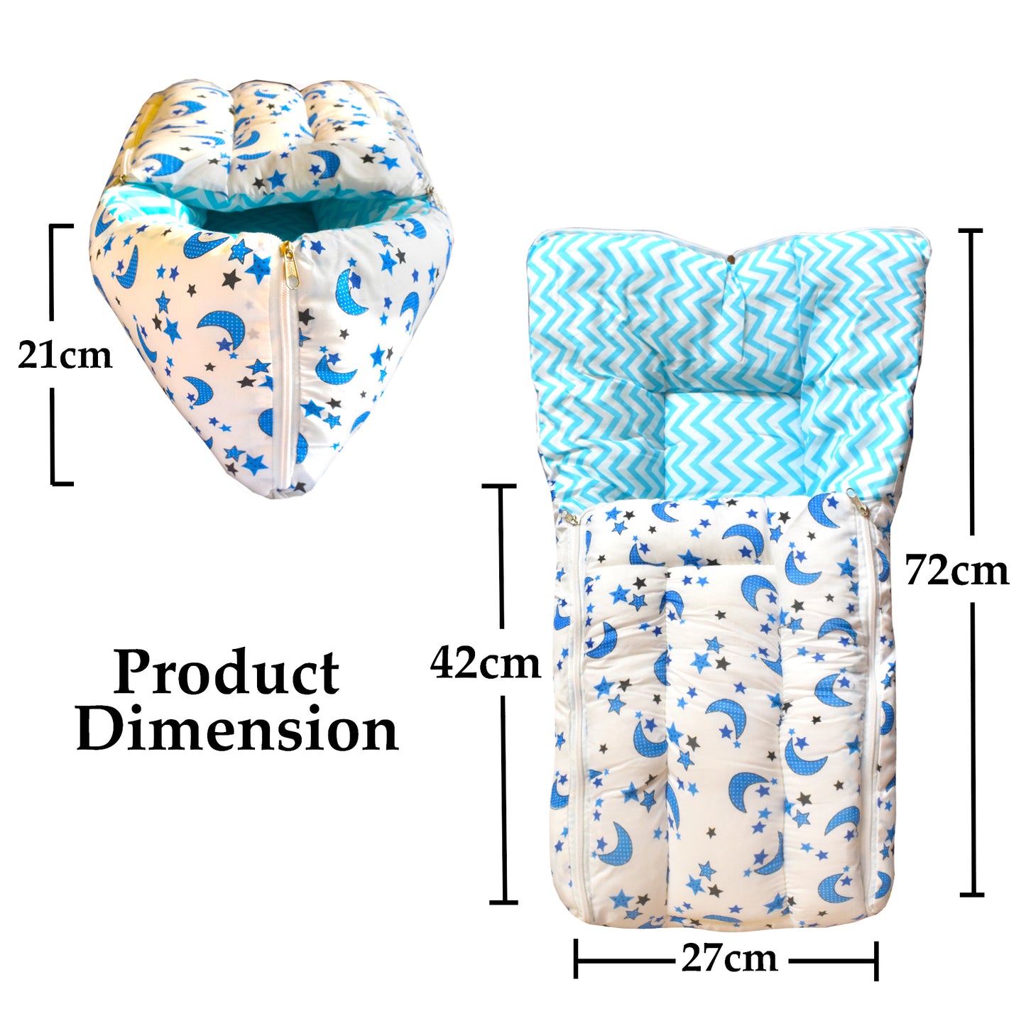 Galaxy Baby 4 Piece Bedding Set with Pillow and Bolsters Sleeping Bag and Bedding Set and Feeding Pillow Combo