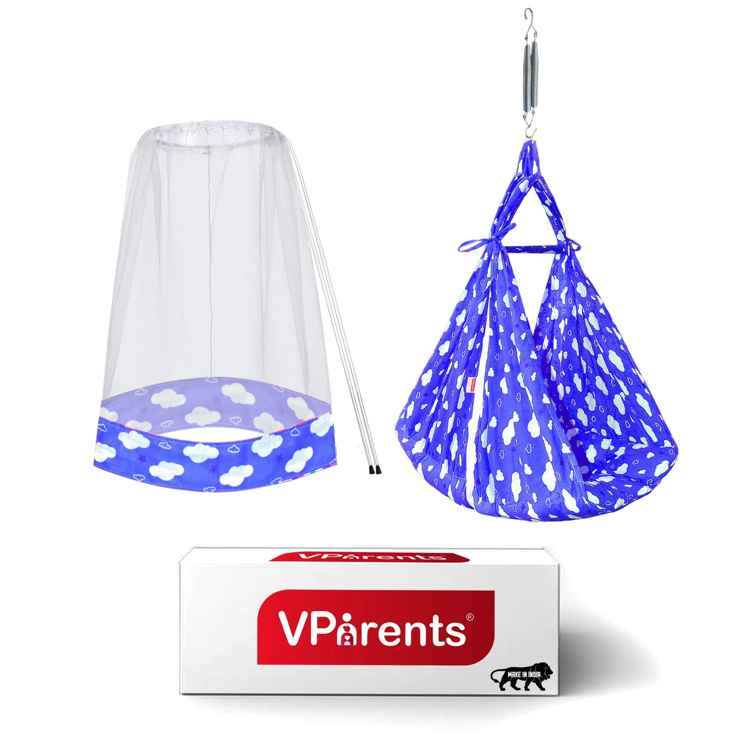 VParents Sunny Baby Swing Cradle with Mosquito net and Spring VParents