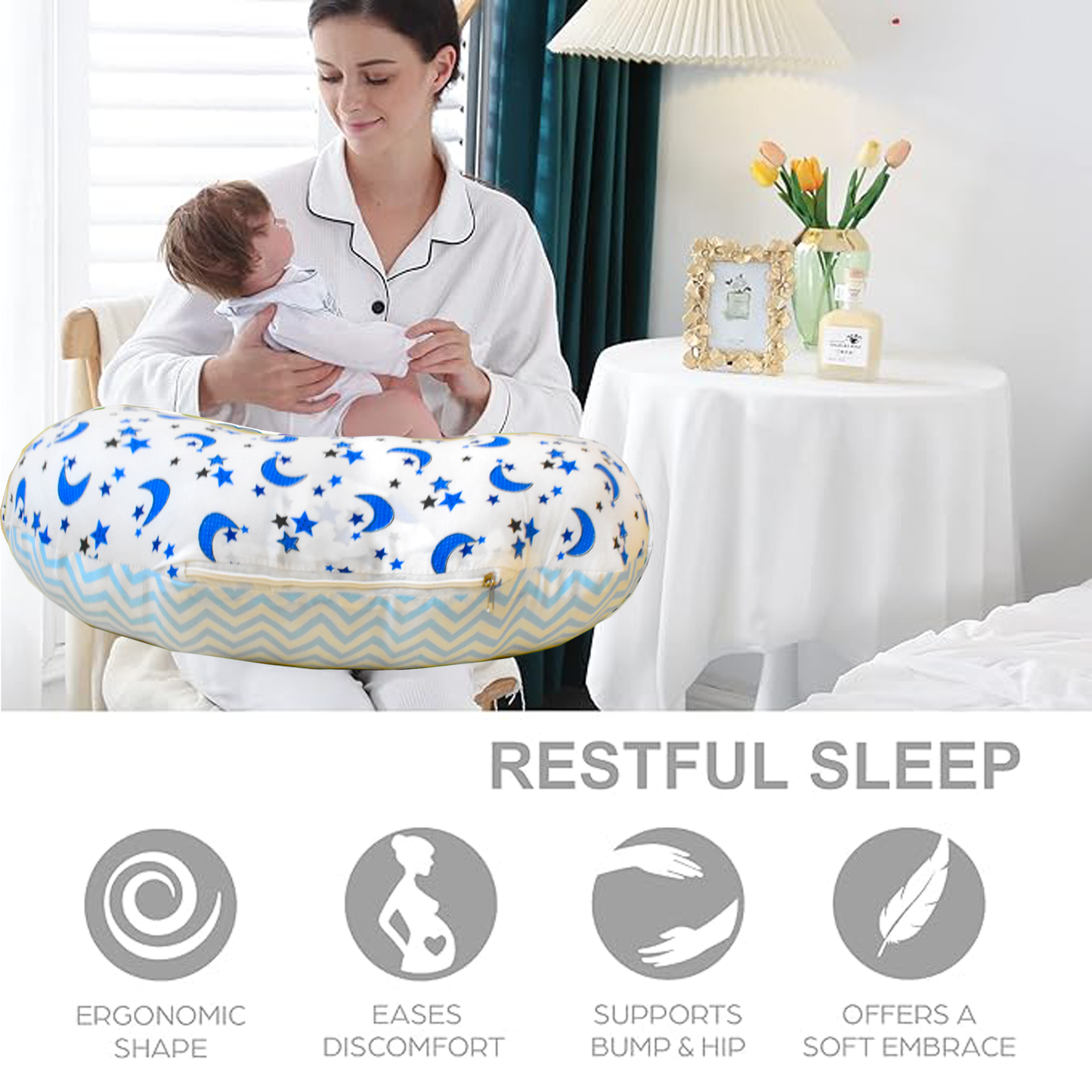 Galaxy Multipurpose Baby Feeding Nursing Cum Maternity Pillow for New Born