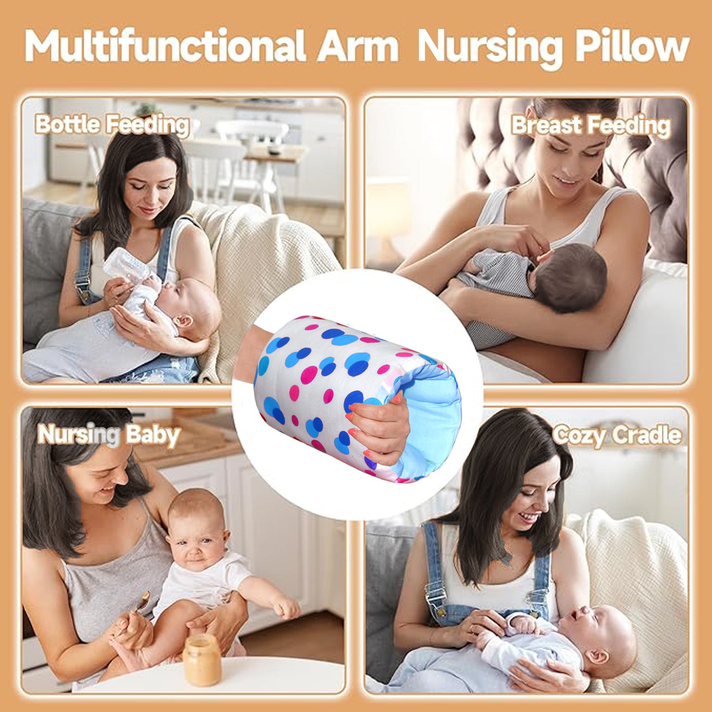 VParents Baby Feeding Arm Pillow for New Born Nursing Pillow for Breast and bottle feeding pillow (Preemiee) VParents