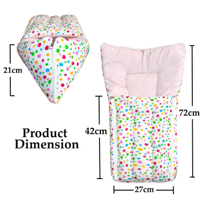 VParents Bluebell Baby 4 Piece Bedding Set with Pillow and Bolsters Sleeping Bag and Bedding Set and Feeding Pillow Combo