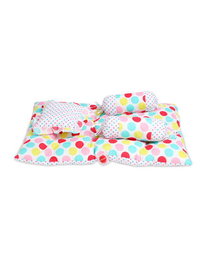 VParents Mite  Baby 4 Piece Bedding Set with Pillow and Bolsters Sleeping Bag and Bedding Set and Feeding Pillow Combo