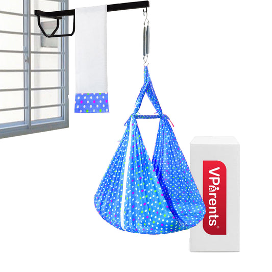 VParents Tot Baby Swing Cradle with Mosquito net Spring and Metal Window Cradle Hanger VParents