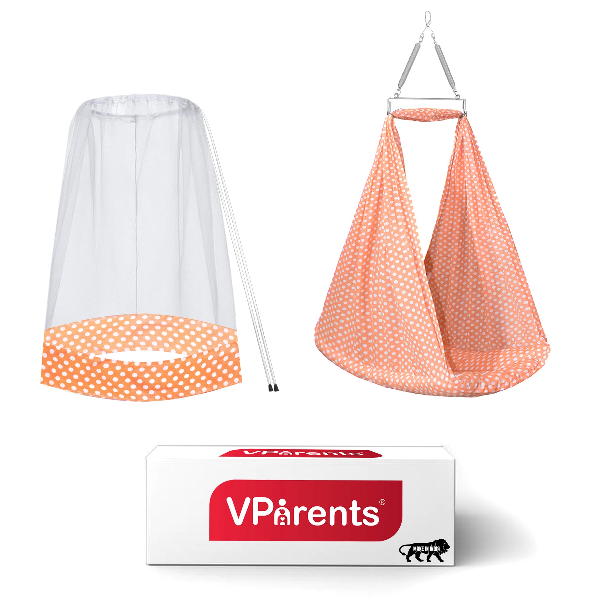 VParents Toddler Baby Swing Cradle with Mosquito Net and Spring VParents