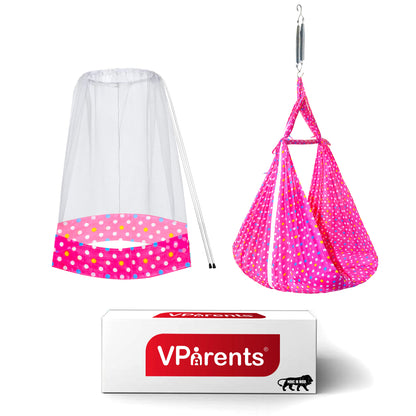 VParents Tot Baby Swing Cradle with Mosquito net Spring VParents